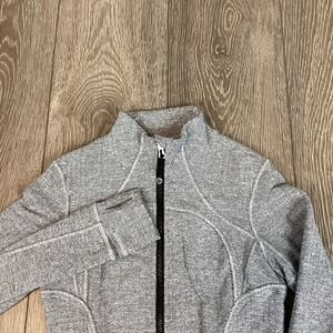 lululemon define jacket Herringbone Women's  Gray Full Zip Heathered 6